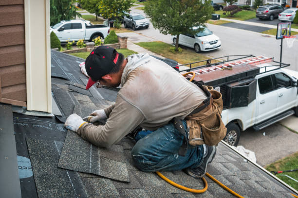 Professional Roofing technician working in Lafayette, NJ